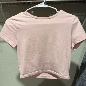 Light Pink Cropped T-Shirt
